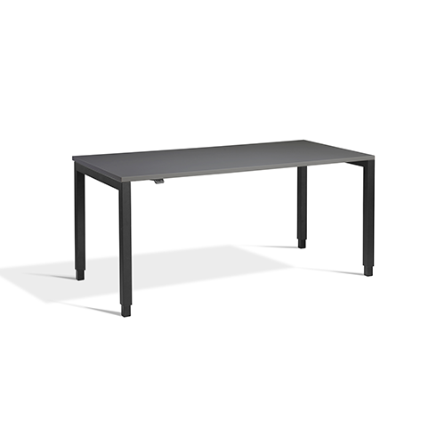 Black standing desk.