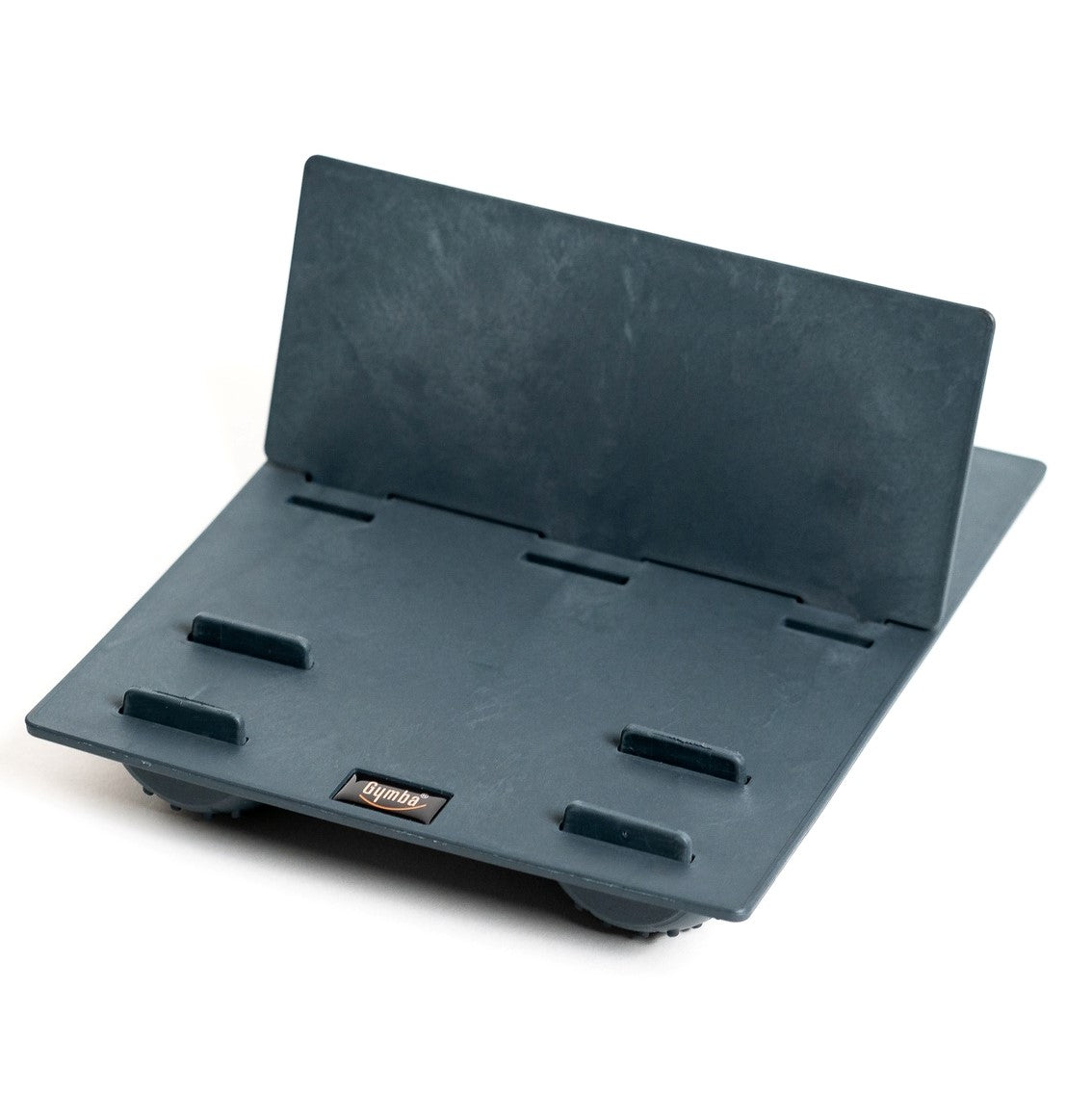 Angled view of Ulrika Black Adjustable Laptop Stand