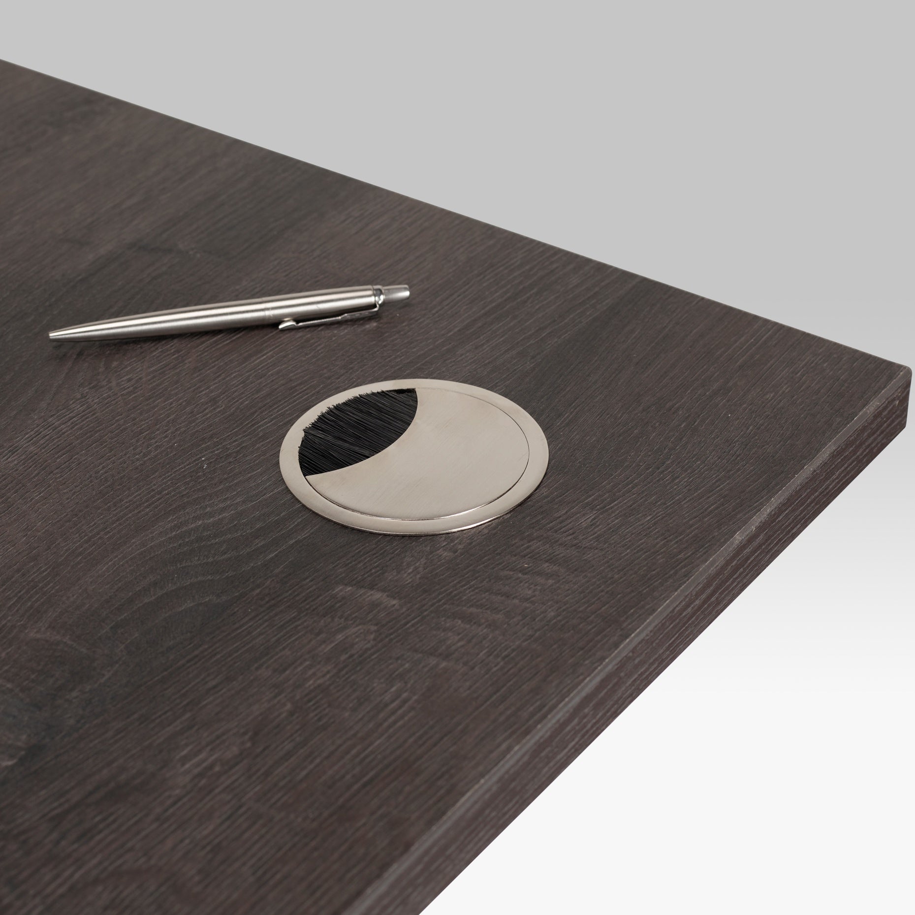 Kinna Executive Metal Cable Port in desk.