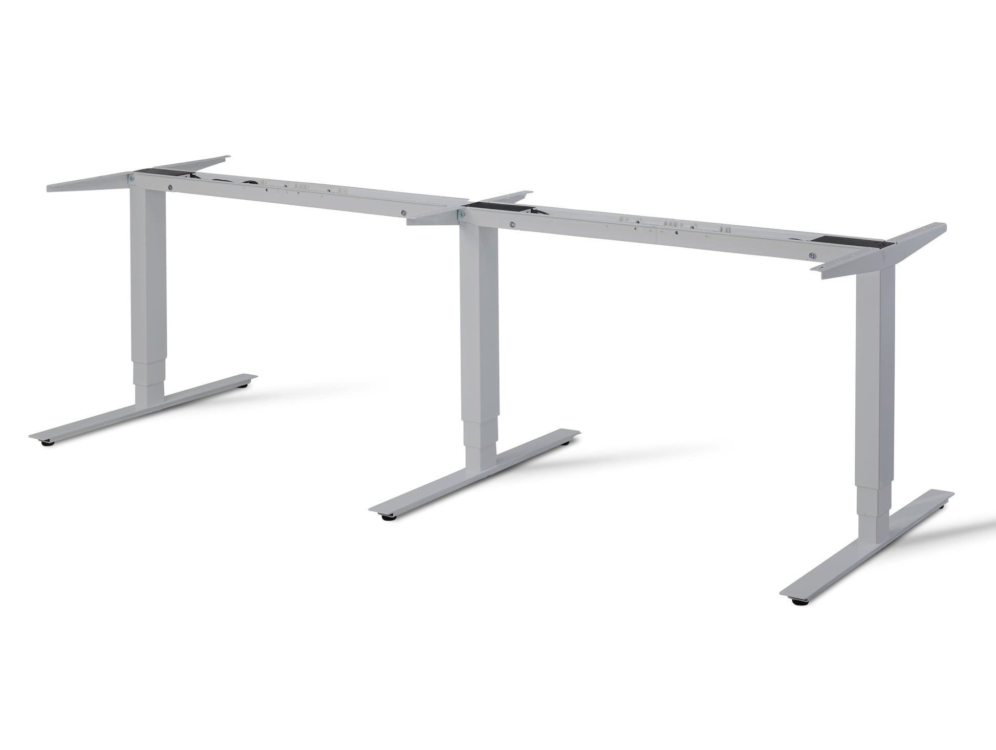 Silver Height Adjustable Conference Table Frame.