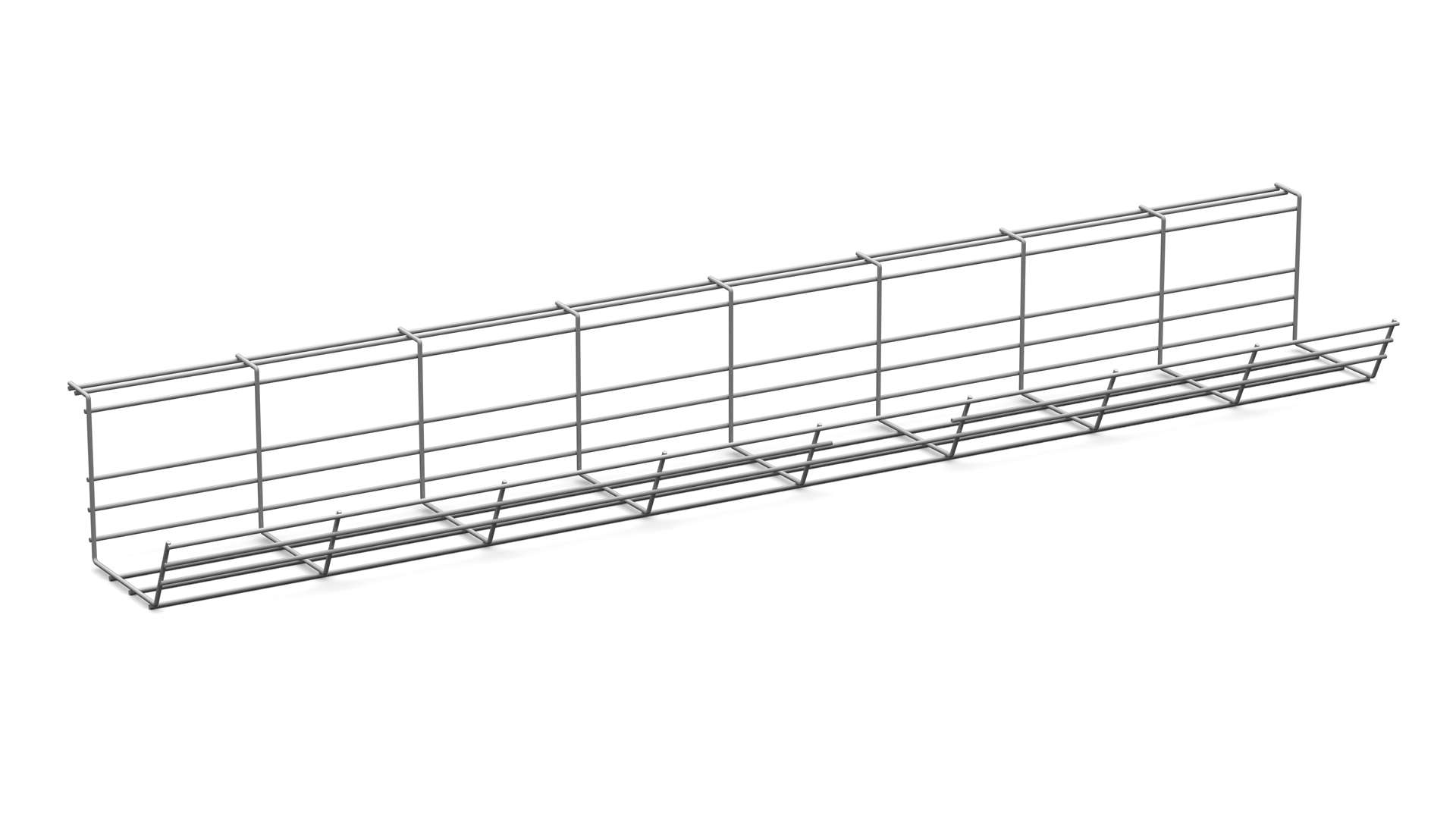 desk wire cable tray in silver