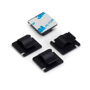 4 Edevik Heavy-Duty High Capacity Cable Tidy Clips in black