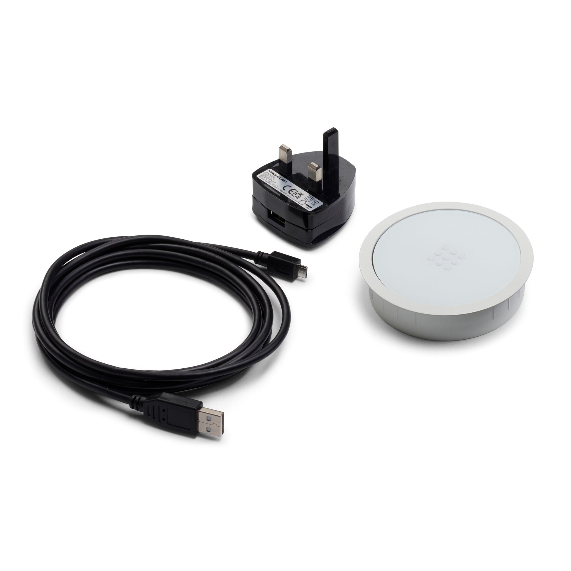 integrated in-desk wireless phone charger