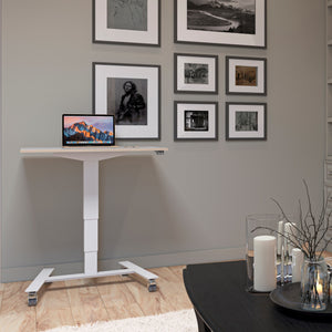 Mobile sit-stand desk.