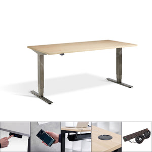 Adjustable electric desk.