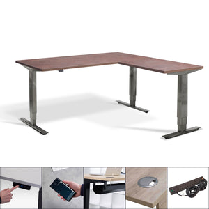 Adjustable Standing Corner Desk Bundle.