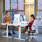 Man and woman sat in Viasit Toleo Mesh-Back Ergonomic Chair.