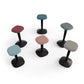 Purple, pink, grey, blue, dark blue and charcoal Younit office sit stand stools