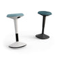 one black and one white Younit office sit stand stools