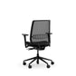 Ystad ergonomic mesh task chair in black, rear angle view showing lumbar support