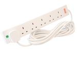 Harrvik 2m Surge Protected Power Extension Cable in white