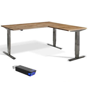 Ultimate Character Solid Wood L Shaped Corner Standing Desk .