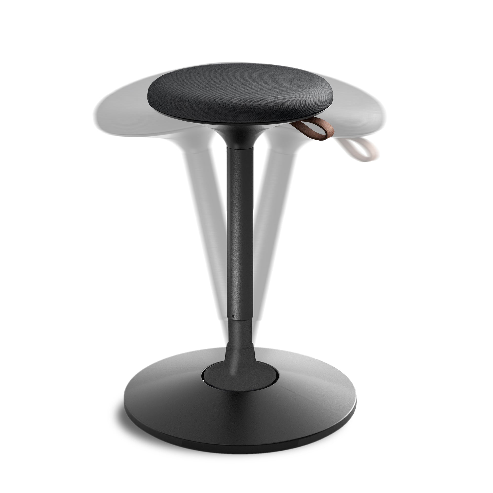 Cloonch Sit-Stand Stool in black
