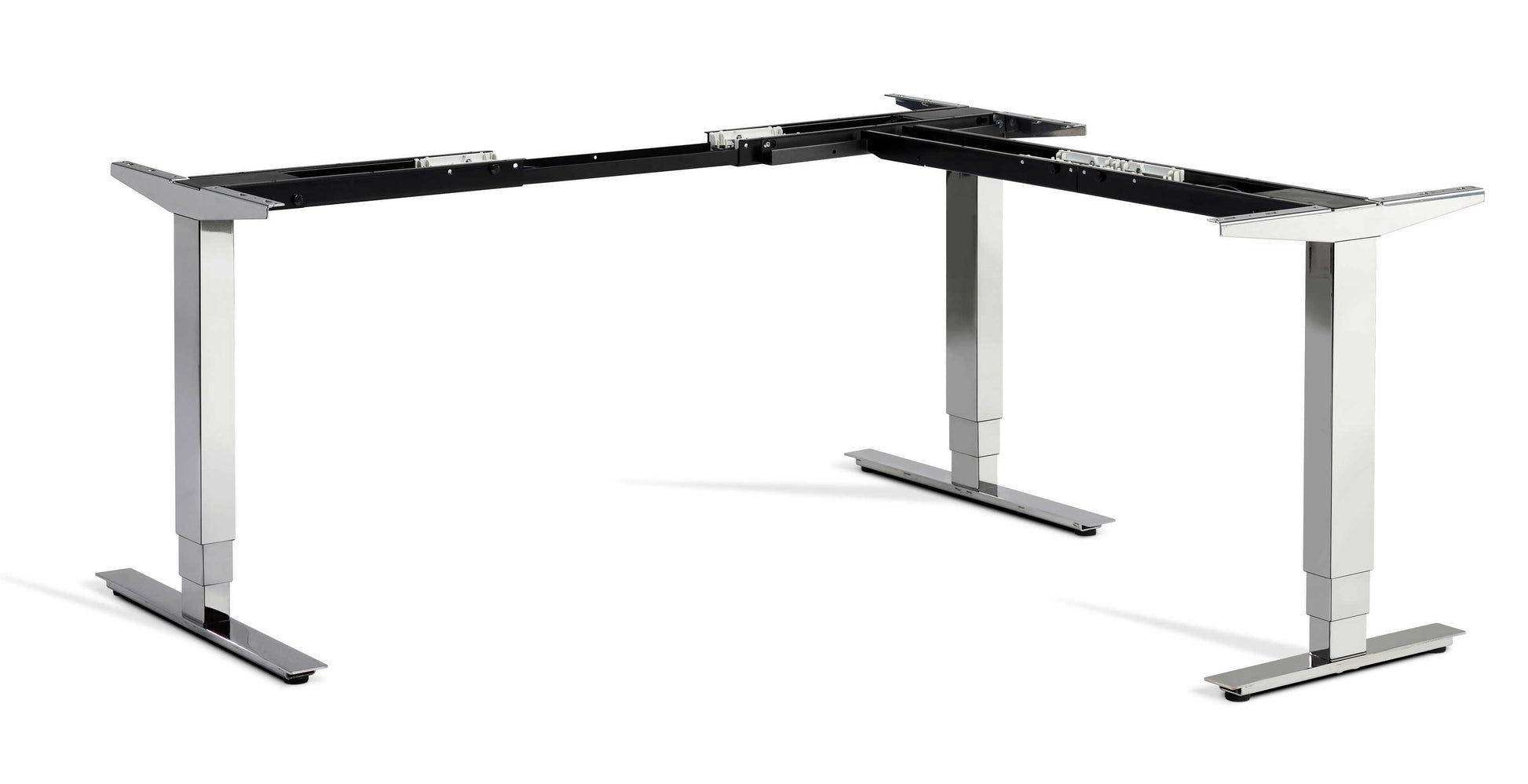 Stockholm Polished Chrome Standing Corner Desk - Frame Only