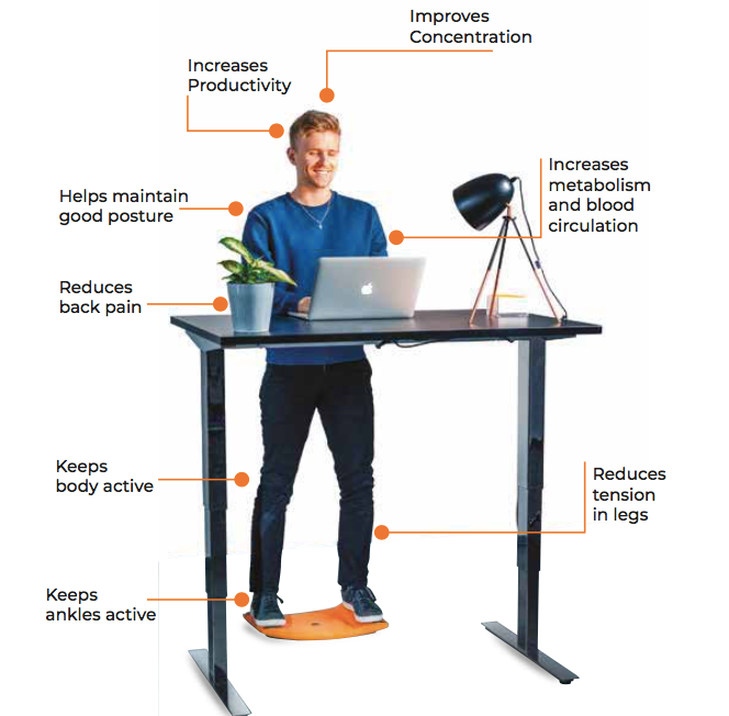 Wobble board desk sale