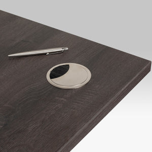 Kinna Executive Metal Cable Port in desk.