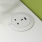 Saxen In-Desk Power Outlet with single USB Smart-Charge