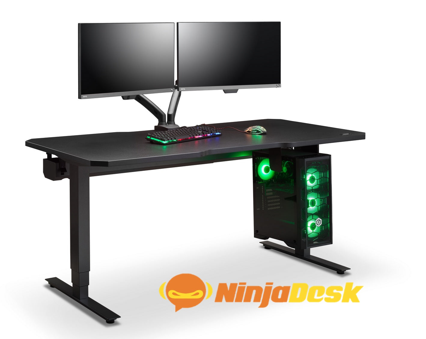 Adjustable height gaming desk discount