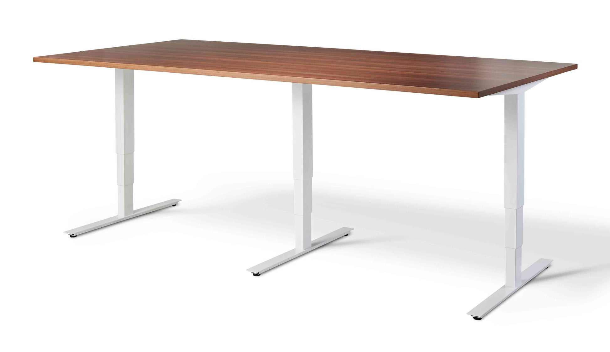 Solna Height Adjustable Conference Table - Black Frame 1.2m Deep