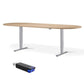 Stockholm Sit-Stand Meeting Table - Rounded-End (with Bluetooth control)