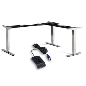 Stockholm Platinum Polished Chrome Standing Corner Desk - Frame Only
