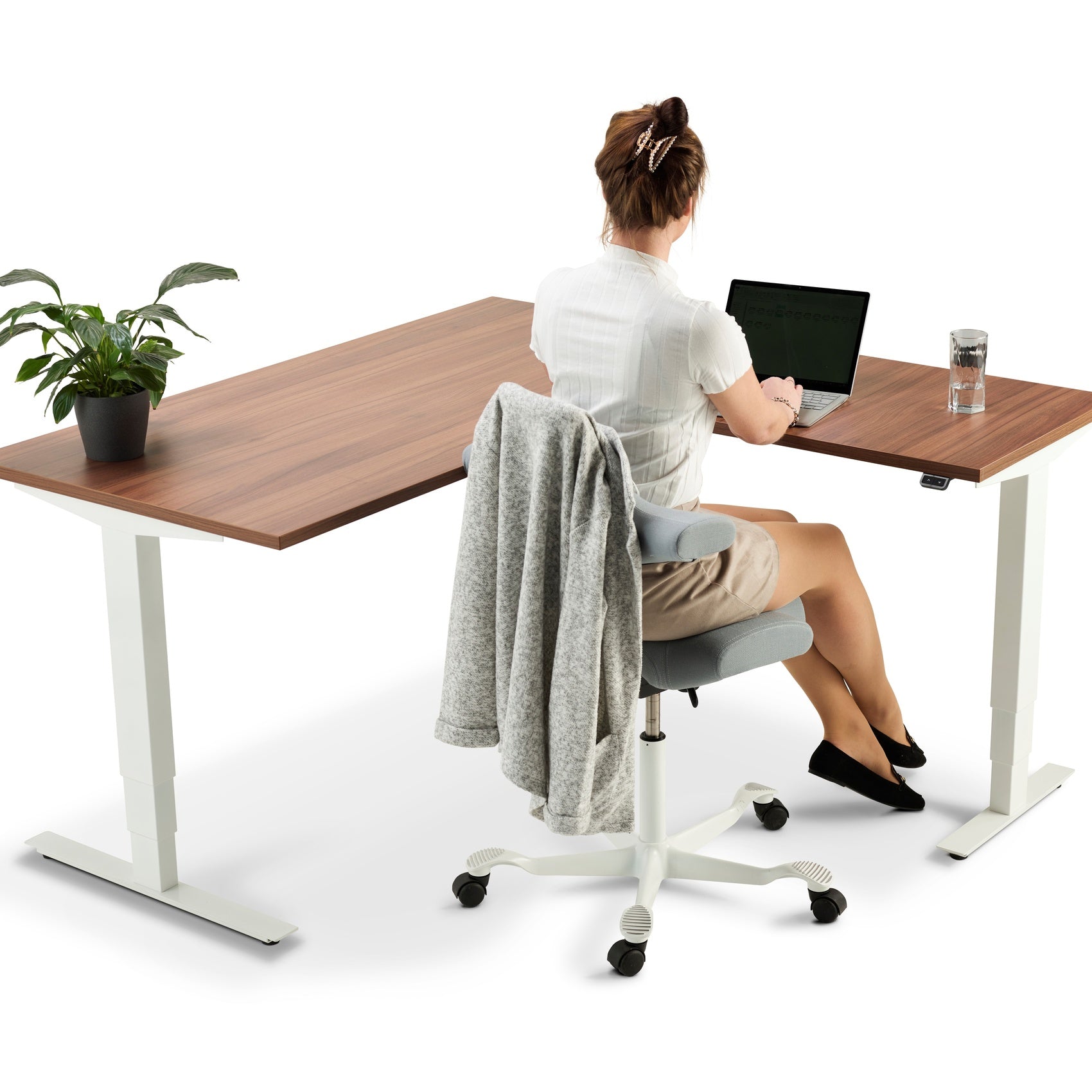 Stockholm Height Adjustable Corner Desk Frame | FRISKA DESK
