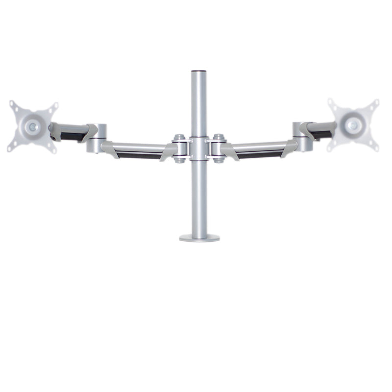 Silver Kalix Twin Monitor Arms