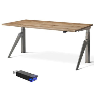natural wood standing desk