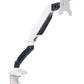 Visby Single Gas Assisted Monitor Arm in white and black