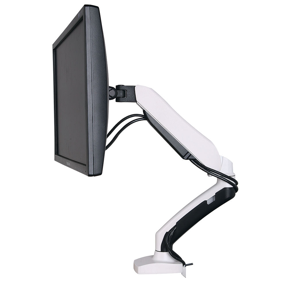 Visby Single Gas Assisted Monitor Arm with monitor