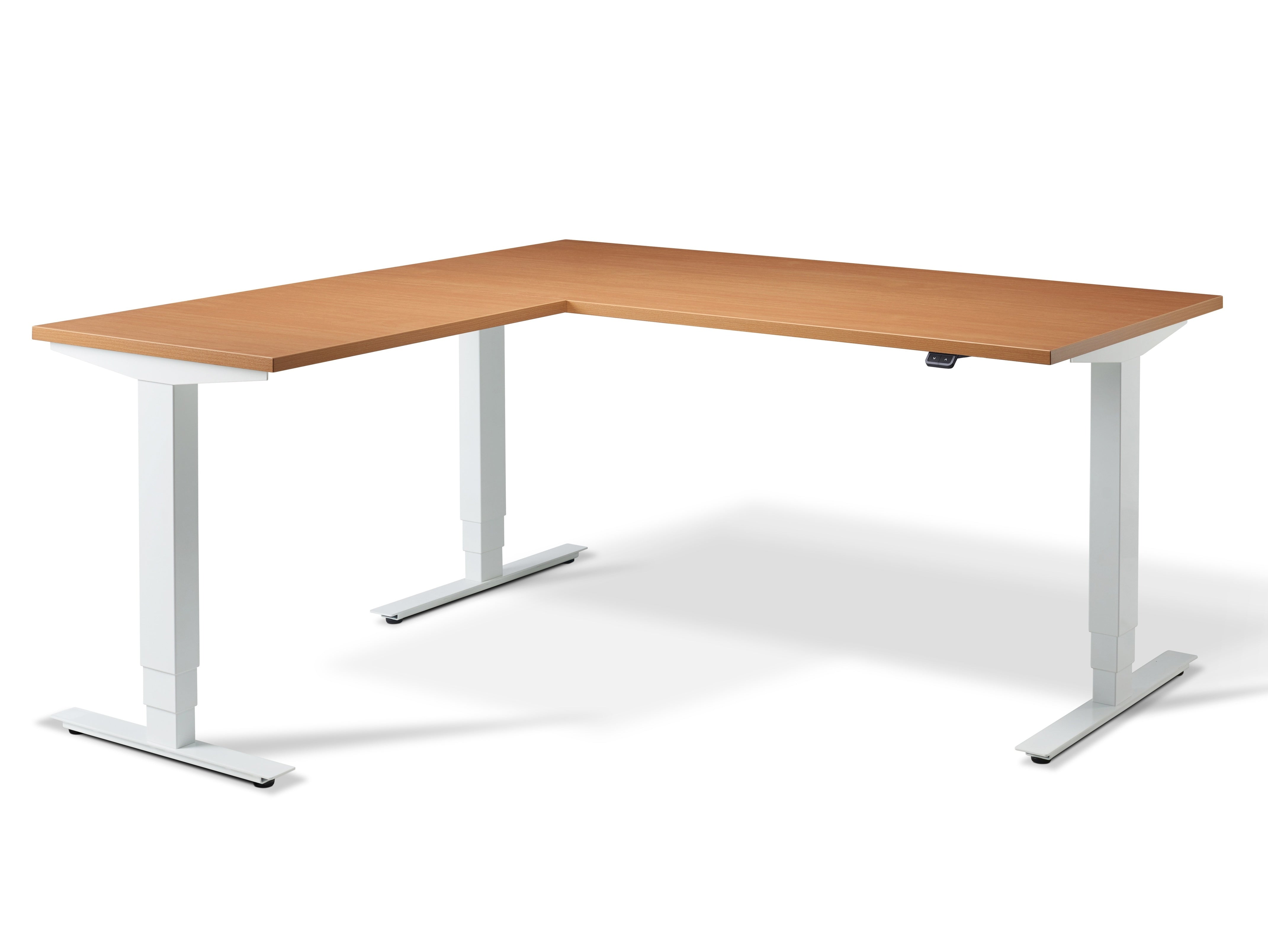 Stockholm Height Adjustable Corner Desk with Bluetooth control