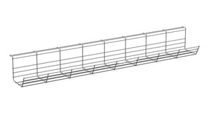 desk wire cable tray in silver