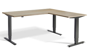 Ultimate – Endurance Wooden-Feel Electric Corner Desk with anthracite top.