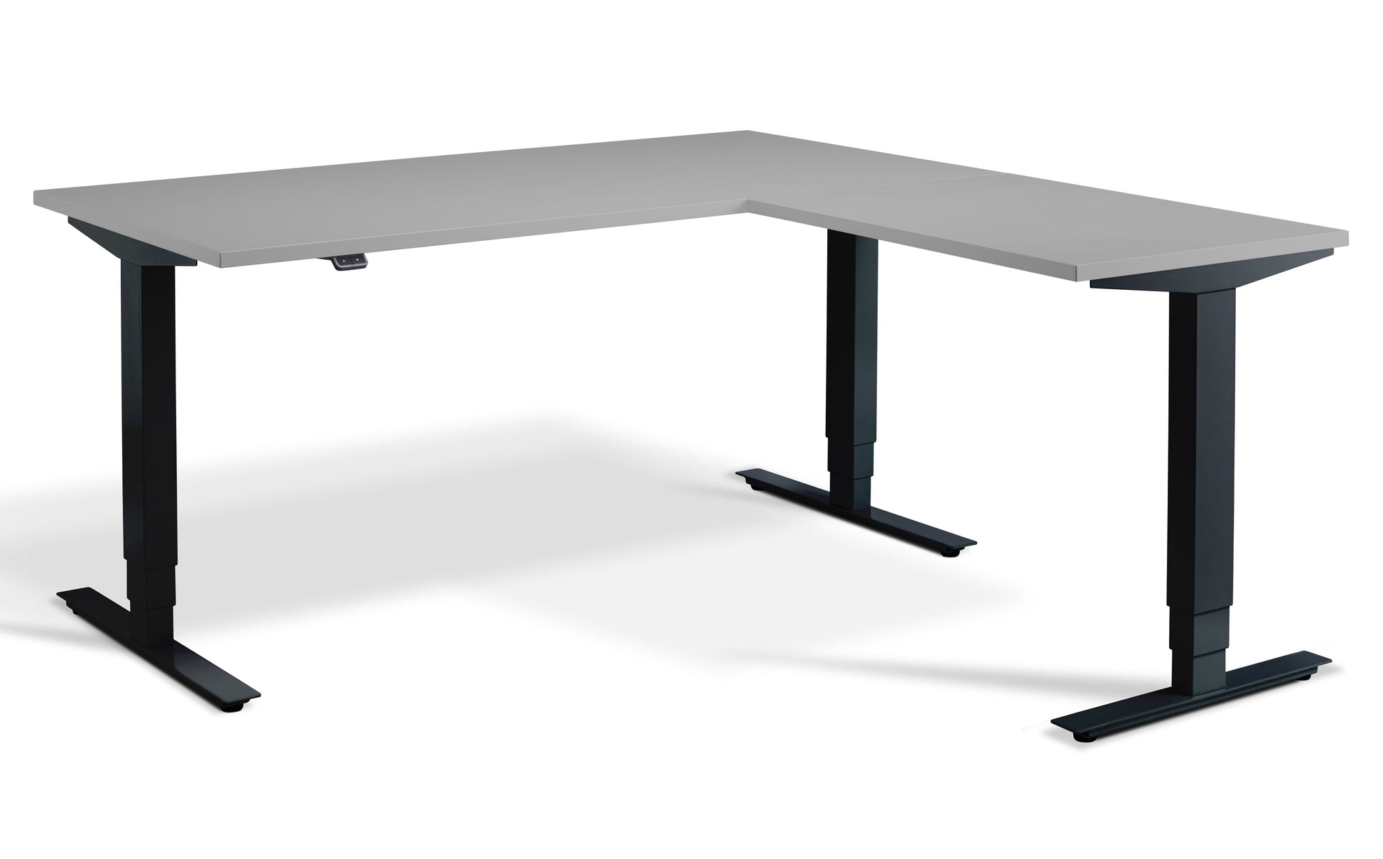 Friska Ultimate Privilege Corner with grey desktop and black frame.