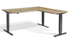 Ultimate Vintage Corner Standing Desk in anthracite.